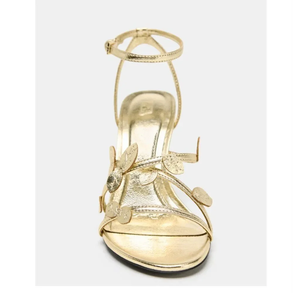 ✨ Zara‎ Metallic Effect Fancy Sandals – New in Shoe Bag - Size 9 (Euro 40)✨